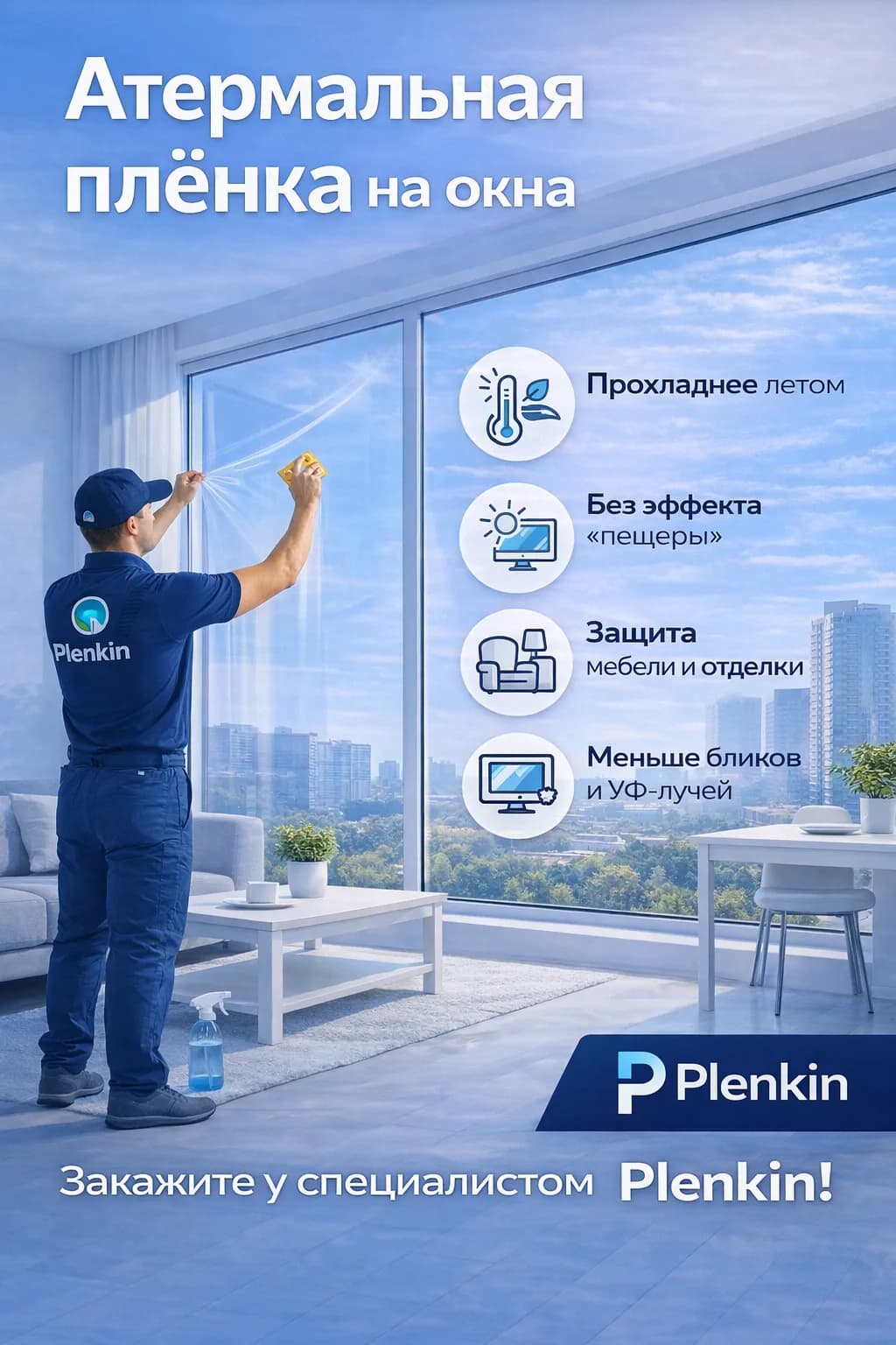 Монтаж атермальной плёнки